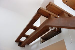 bespoke metalwork staircases, rust finish